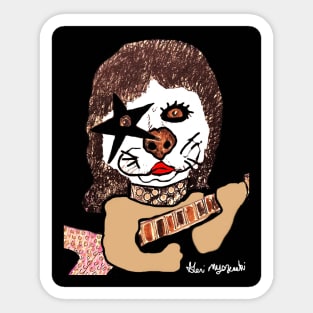 Kiss The Rockstar Dog Sticker